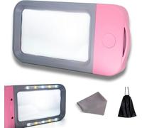 Loupe rectangulaire VOCA BV100 avec éclairage, grande taille, pliable, portable, 10 LED, 4 niveaux de luminosité, grossissement x3, idéale pour la lecture chez les seniors et les personnes malvoyantes