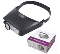 Loupe serre-tête avec cadre réglable et 3 lentilles interchangeables 1,5 x/3 x/9,5 x/11 x pour la lecture, les travaux manuels, le modélisme, le travail de détail