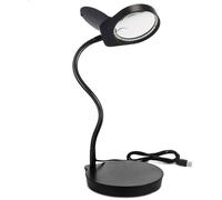 Loupe sur pied, lampe grossissante 3X 10x, loupe éclairée et support, lampe loupe sur pied 38 lumières LED, pour la lecture, les pe
