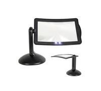 - Loupe sur pied x3 - lentille XL rotative 360° - 2 LEDs intégrées - légère - idéale lecture et loisirs créatifs