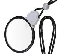Loupe Suspendue en Plastique et Verre Noire Monocle pour Lecture