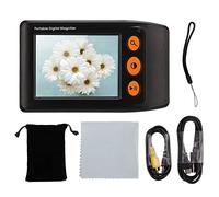 Loupe vidéo électronique, loupe vidéo numérique portative avec écran LCD de 3,5 Pouces, Zoom 2X à 25x, pour l'artisanat, Le Point de Croix, la Peinture au Diamant, Le Travail de précision