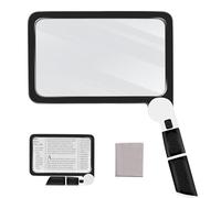 Loupe Yerepk 5X avec lumière LED, pleine page pour la lecture, pliante et éclairée à la main, cadeau pour les personnes âgées et dégénérescence maculaire