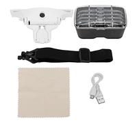 Loupes à bandeau, loupe à tête LED rechargeable avec 5 lentilles interchangeables 1,0X 1,5X 2,0X 2,5X 3,5X lentille optique pour la lecture, l'artisanat, la réparation de