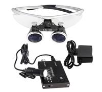 Loupes Binoculaires Chirurgicales Avec Lampe Frontale Led 5 W,Loupe Dentaire Ultra-Légère,Loupe Avec éClairage,Loupe Chirurgicale Dentaire Portable 2,5X/3,5X Pour Dentiste Professionnel,Silver-3.5X