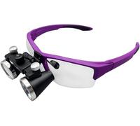 Loupes Binoculaires Médicales Chirurgicales 2,5X / 3,5X, Loupes Dentaires à Lumière LED Montées sur La Tête, Utilisées en Orthopédie, Microchirurgie, Chirurgie, Chirurgie Buccal, 3.5X, Purple