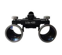 Loupes Chirurgicales Dentaires 3.5X 420mm, Loupe Binoculaire à Clip avec Étui de Rangement, Loupe de Laboratoire pour Lunettes(3.5x)