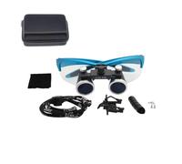 Loupes chirurgicales dentaires avec lumière LED et filtre, étui portable en aluminium pour procédures de précision
