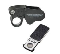 Loupes de bijouterie avec éclairage LED - Loupe pliable de précision - Taille de poche pour bijoutiers et collectionneurs