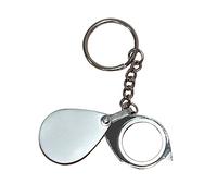 Loupes de bijoutier en métal 20x avec petite loupe de poche pliable avec porte-clés 2,5 cm