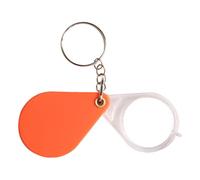 Loupes de poche - Verre grossissant de poche | Lentille de poche portable pliable orange pour personnes âgées | Petite loupe pliante à main avec porte-clés | Loupe domestique pour l'inspection et la