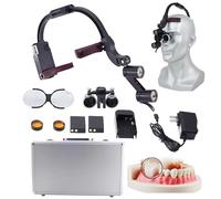 Loupes Dentaires 2,5X/3,5X, Lampe Frontale, Loupes Binoculaires à Loupe Dentaire, Lampe Frontale Led, Loupes Binoculaires 5 W, Lampe Frontale Chirurgicale, éQuipement De Laboratoire,3.5X