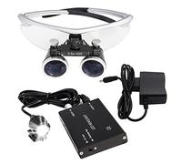 Loupes dentaires 2.5X/3.5X Lunettes chirurgicales médecin avec Lampe Frontale à LED Dentiste Oeil Lunettes loupe binoculaire avec étui de Transport Pratique