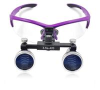 Loupes Dentaires 3,5X avec Éclairage LED Réglable | Lunettes de Grossissement Chirurgical Léger pour Dentistes et Chirurgiens, Étui Portatif Inclus