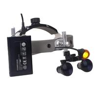 Loupes Dentaires Orales, avec Lampe LED Amovible Et Filtre, Distance De Travail De 350 À 480 Mm, Angle Et Luminosité du Bandeau Réglables, pour Chirurgie ORL Et Chirurgie Cardiovasculaire