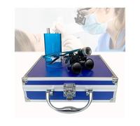 Loupes Dentaires Professionnelles Avec Lampe Frontale LED 3W - Loupe Binoculaire Chirurgicale 2,5X / 3, Pour Dentistes, Ergonomiques Montées Sur Tête, Distance De Travail 320-420 Mm