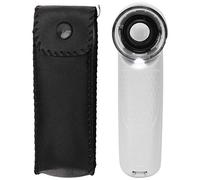 Loupes LED de Poche 45X, loupe à Piles avec poignée Ergonomique, Outil Portable d’Identification des Bijoux avec étui en Cuir PU, idéal pour la Lecture de Cartes et de Livres Ainsi