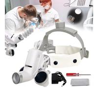 Loupes, Loupes Chirurgicales Dentaires Médicales Loupes 3,5x420 Mm avec Lampe Réglable Distance De Pupille Réglable 5W LED Loupes Binoculaires pour Cuir Chirurgical Dentaire Médical