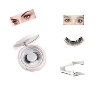 LOUPKC Kit de cils magnétiques sans eye-liner Faux cils magnétiques aspect naturel Kit de cils magnétiques réutilisables Sans colle Faux cils en vison avec aimants(V-shaped fishtail)