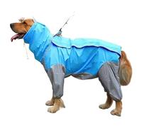 LOUPKC Manteau imperméable for grands Chiens, vêtements for Chiots et Chiens Moyens, Veste imperméable à Capuche aux Quatre Coins, Poncho for Animaux de Compagnie(5,26)