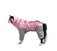 LOUPKC Manteau imperméable for grands Chiens, vêtements for Chiots et Chiens Moyens, Veste imperméable à Capuche aux Quatre Coins, Poncho for Animaux de Compagnie(7,28)