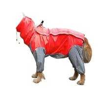LOUPKC Manteau imperméable for grands Chiens, vêtements for Chiots et Chiens Moyens, Veste imperméable à Capuche aux Quatre Coins, Poncho for Animaux de Compagnie(4,30)