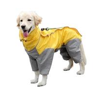 LOUPKC Manteau imperméable for grands Chiens, vêtements for Chiots et Chiens Moyens, Veste imperméable à Capuche aux Quatre Coins, Poncho for Animaux de Compagnie(2,22)
