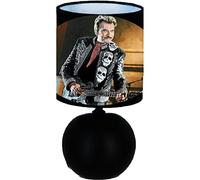 LOUPROTOYS Lampe de chevet JOHNNY HALLYDAY création artisanale. Personnalisé avec le prénom N° 1. (produit Français)