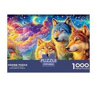 Loups dans la vallée Cosmique Vivante avec Cabine Puzzle De 1000 Pièces Loup Cool Jouet Éducatif pour Enfants De 12 Ans Et Plus Et Adultes 38x26cm/1000pcs