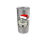 Loups de Noël Gobelet isotherme en acier inoxydable double paroi