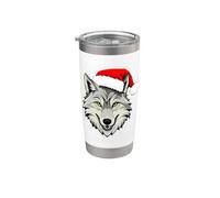 Loups de Noël Gobelet isotherme en acier inoxydable double paroi