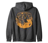 Loups dorés soleil et lune Sweat à Capuche