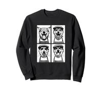 Loups drôles avec Lunettes de Soleil pour Amateurs de café Barista Wolf Sweatshirt