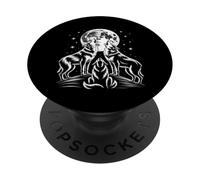 Loups drôles Hurlant sur la Lune sous Les étoiles PopSockets PopGrip Adhésif