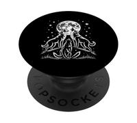Loups drôles Hurlant sur la Lune sous Les étoiles PopSockets PopGrip Adhésif