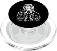Loups drôles Hurlant sur la Lune sous Les étoiles PopSockets PopGrip pour MagSafe