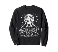 Loups drôles Hurlant sur la Lune sous Les étoiles Sweatshirt