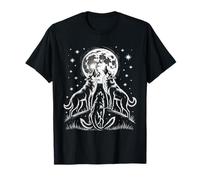 Loups drôles Hurlant sur la Lune sous Les étoiles T-Shirt