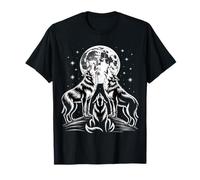Loups drôles Hurlant sur la Lune sous Les étoiles T-Shirt