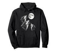 Loups Hurlant À La Lune Loup Sweat à Capuche