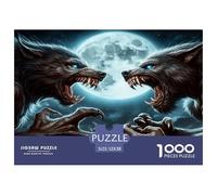 Loups jumeauxPuzzle 1000 Pièces Educa Jouet en Bois Divertissement Créatif De l'art De La Décoration Nuit éclairéeJeu Éducatif Challenge Toy Adultes Et Enfants À Partir De 14 Ans 52x38cm/1000pcs