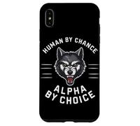 Loups Loups, Humains par Hasard, Alpha par Choix Coque pour iPhone XS Max