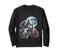 Loups maudits Lune Hurlant drôle Loup Meme Parodie Homme Femme Enfant Manche Longue