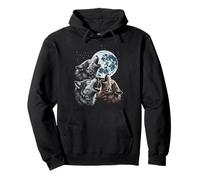 Loups maudits Lune Hurlant drôle Loup Meme Parodie Homme Femme Enfant Sweat à Capuche