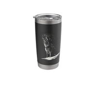loups motif animal prédateurs forestier loup hurlant Gobelet isotherme en acier inoxydable double paroi