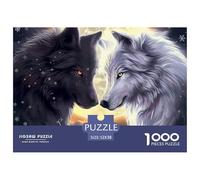 Loups Noirs Blancs Matériau Sécurisé pour Les Amis, La Famille Et Les Personnes Passionnées De Puzzles 52x38cm/1000pcs