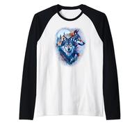 Loups nordiques loup montagne animaux esprit animaux pour hommes, femmes, enfants Manche Raglan