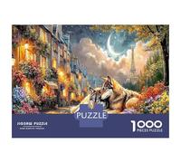 Loups Paris pour La Maison : 1000 Pièces Puzzles en Carton Puzzles De Casse-tête Loups Ville Lune Défi De Jeu Éducatif Et Activités Fun, Une Superbe Idée Cadeau pour Toute La Famille 52