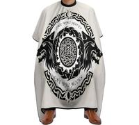 Loups Vikings Nordiques Unisexe Cape De Coiffure Résistant Aux Taches Cape De Barbier Réglable Capes De Coiffeur De Salon Pour Coloration Des Cheveux Coupe De Cheveux Usage Domestique 168X140Cm