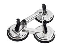 Lourd Devoir Ventouse Lifter,Aluminium 3 Poignées Levage Ventouse,Professionnel Verre Extracteur/Pince/Lifter Outil,Argent